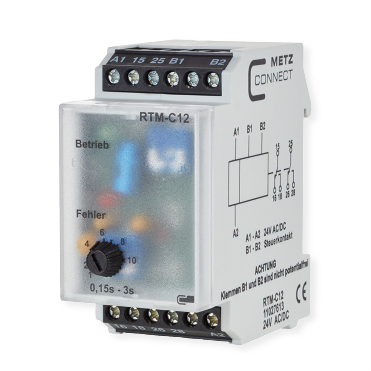 METZ CONNECT RTM-C12, 24 V AC/DC Zeitrelais Zeitrelais