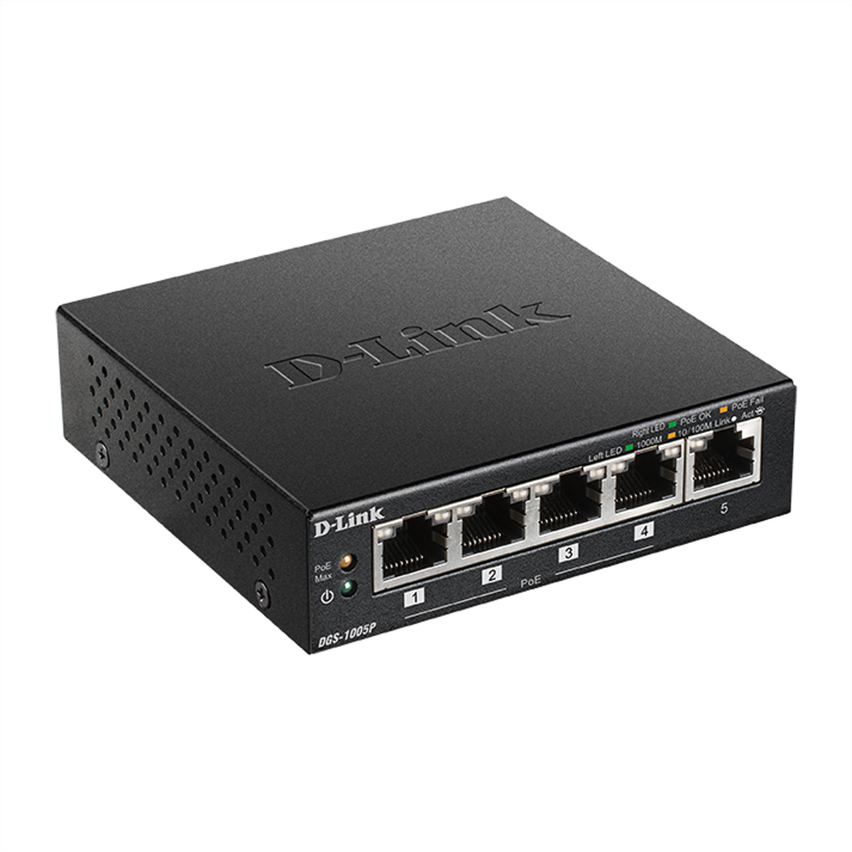 D-Link DGS-1005P/E 5-Port PoE+ Switch Gigabit 4 PoE+ Ports 60W