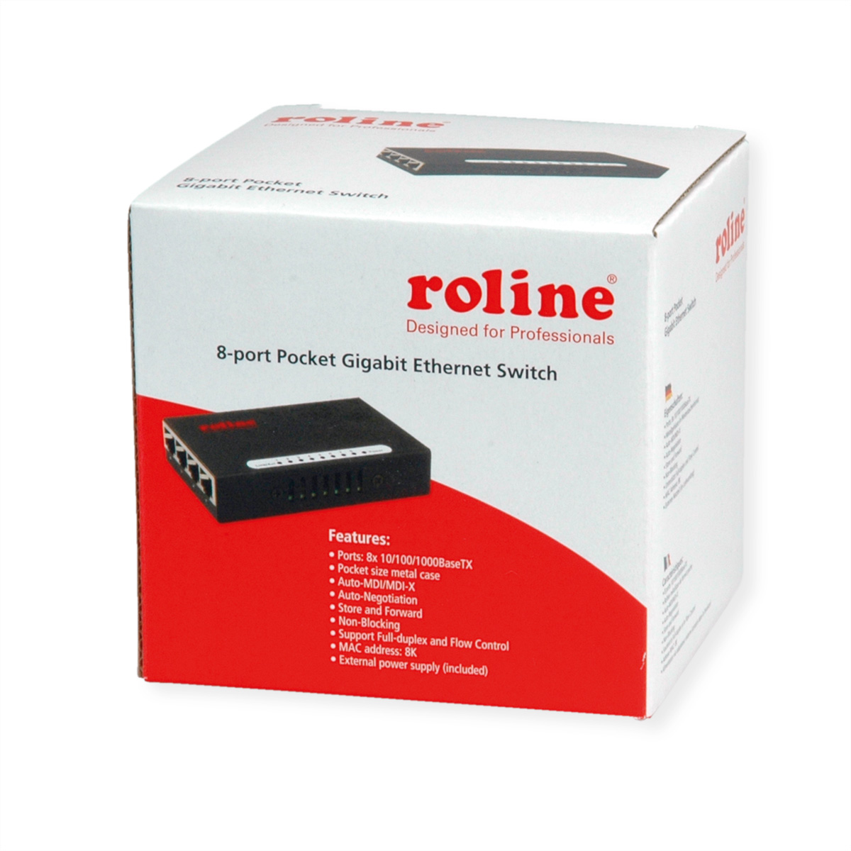 ROLINE Gigabit Ethernet Switch Pocket 8 Ports