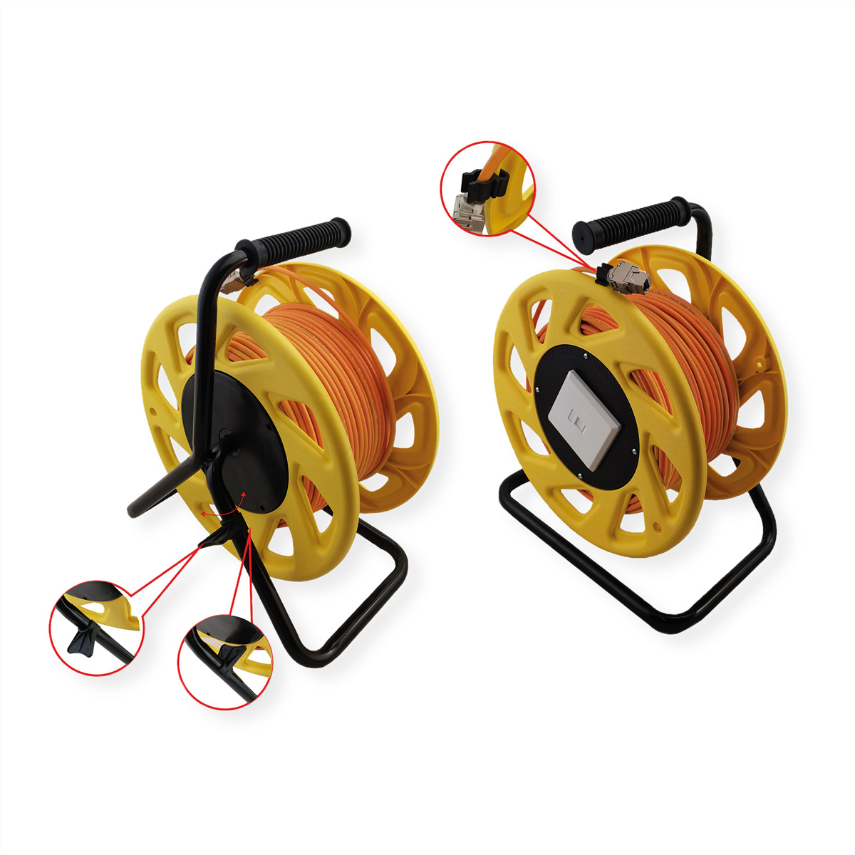 ROLINE RJ-45 Kabeltrommel Kat.6A (Class EA), orange, 60  (BILD2)