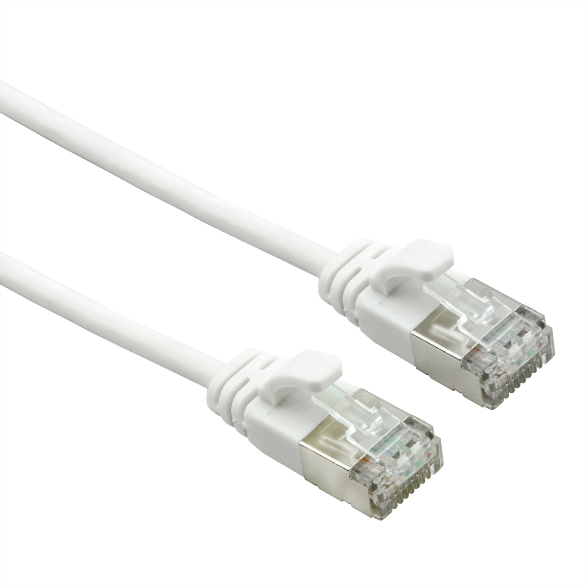 ROLINE U/FTP DataCenter Kabel (Kat.7), LSOH, mit RJ45 Steckern (500 MHz), slim, weiß, 5,0 m (21.15.1