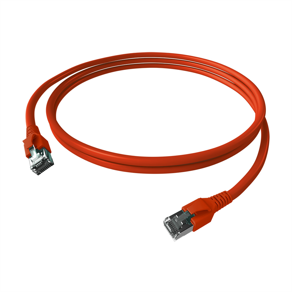 EasyLan FlexBoot Patchkabel Kat.6A, S/FTP, rot, 1 m