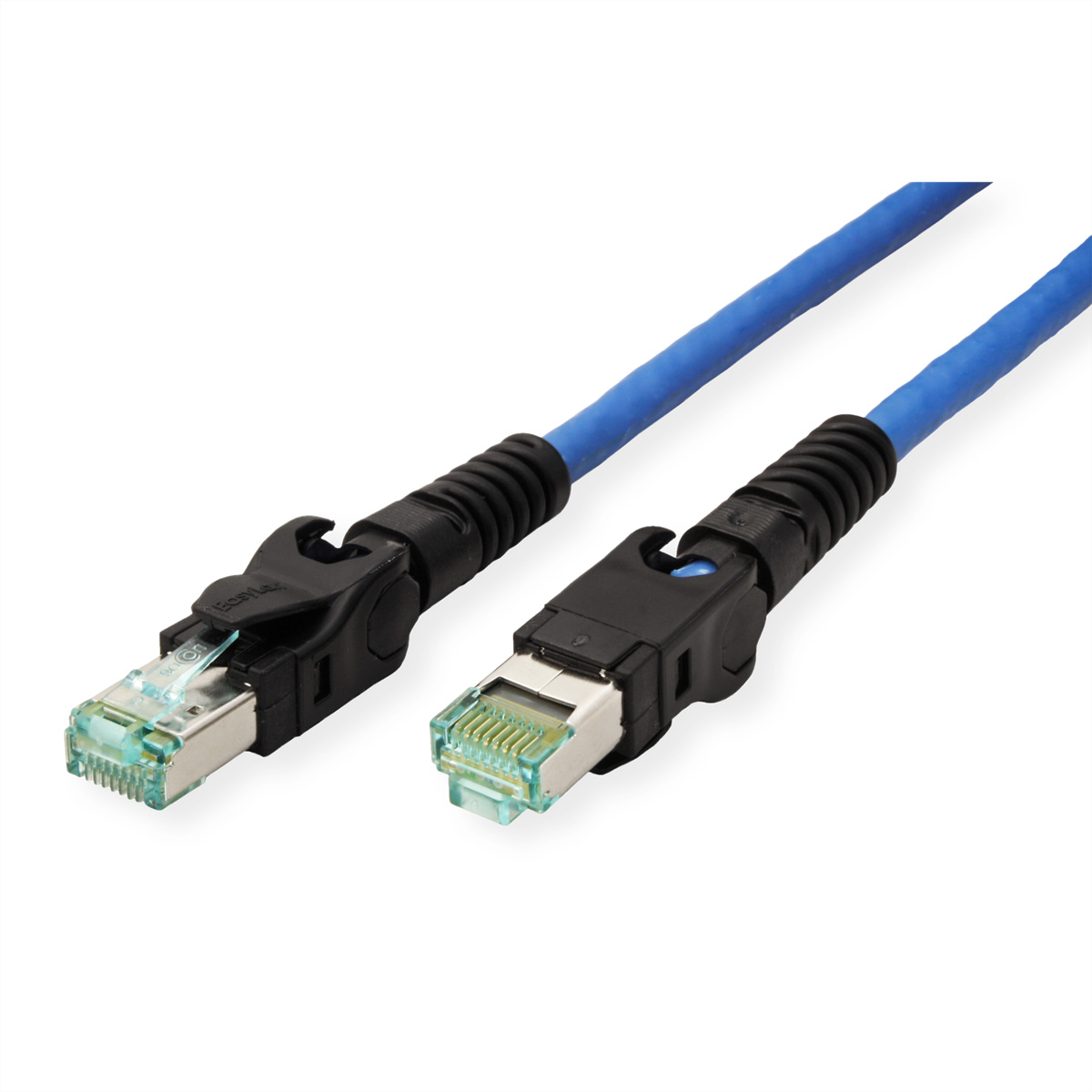 EasyLan VarioBoot Patchkabel Cat.6A, S/FTP, blau, 0,5 m