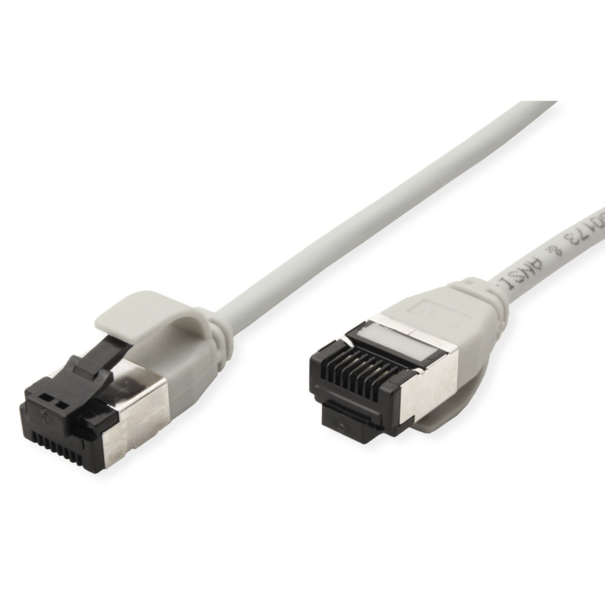 ROLINE U/FTP Patchkabel Cat.8 (Class I), slim, LSOH, Litzendraht, grau, 0,5 m