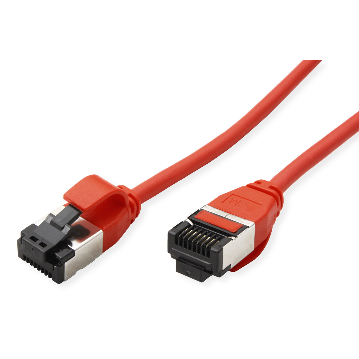 ROLINE U/FTP Patchkabel Cat.8 (Class I), slim, LSOH, Litzendraht, rot, 0,5 m