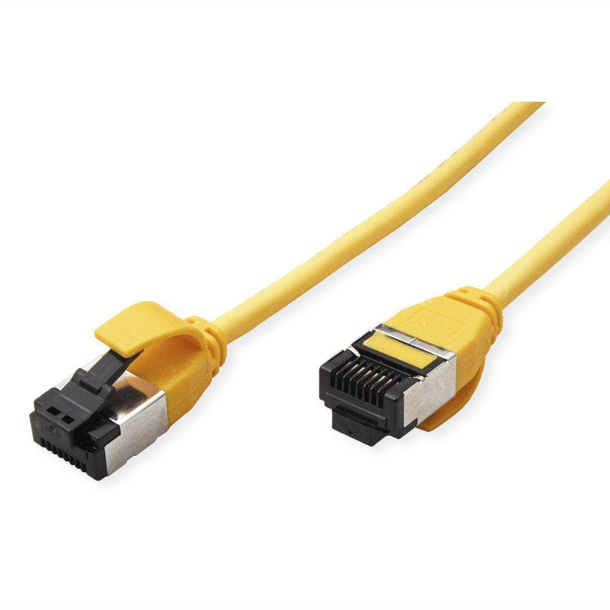 ROLINE U/FTP Patchkabel Cat.8 (Class I), slim, LSOH, Litzendraht, gelb, 0,5 m