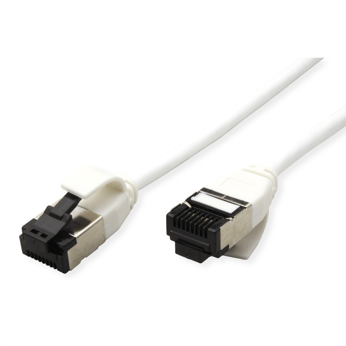 ROLINE U/FTP Patchkabel Cat.8 (Class I), slim, LSOH, Litzendraht, weiß, 0,5 m