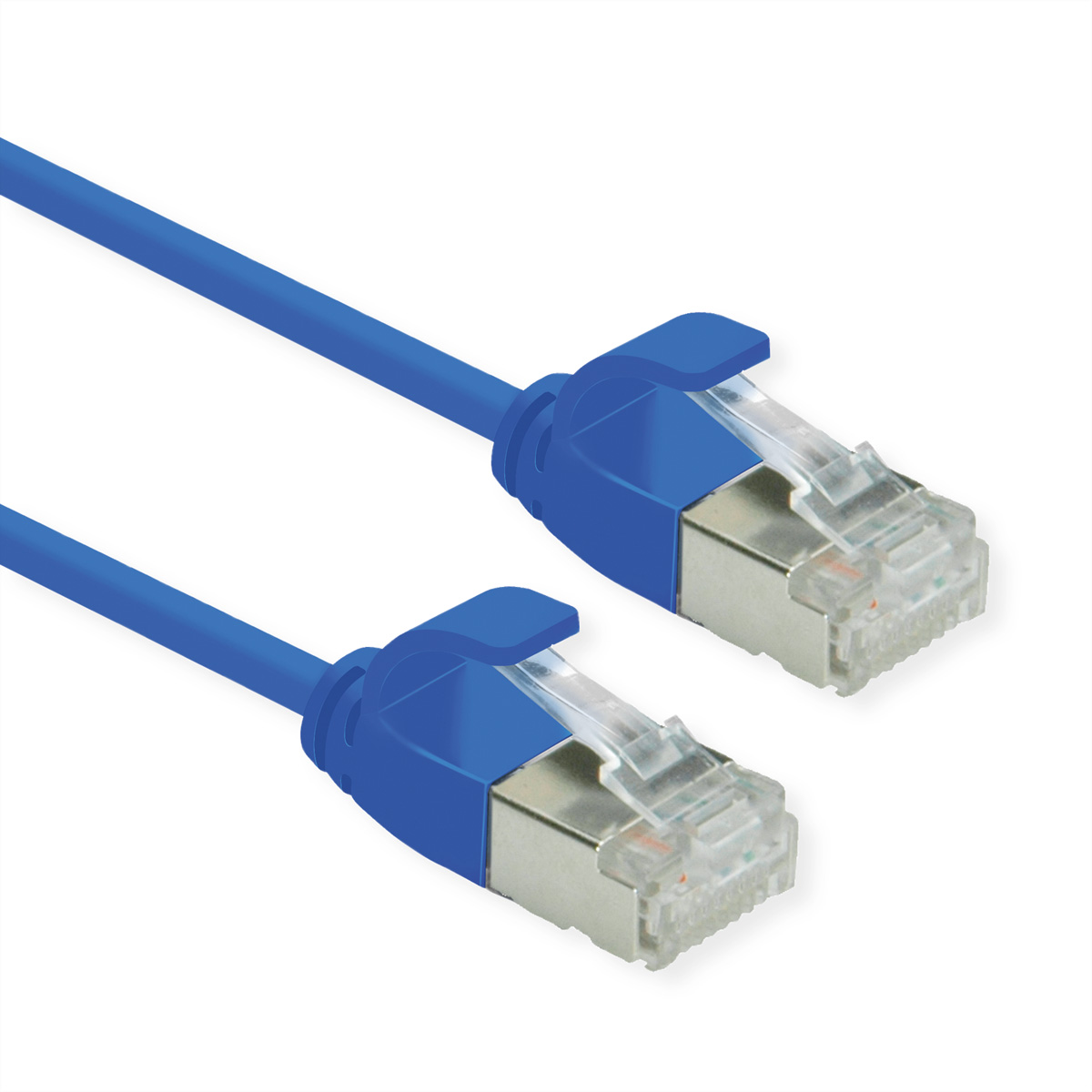 ROLINE 21153341 RJ45 Netzwerkkabel, Patchkabel CAT 6a U/FTP 0.30 m Blau 1 St.