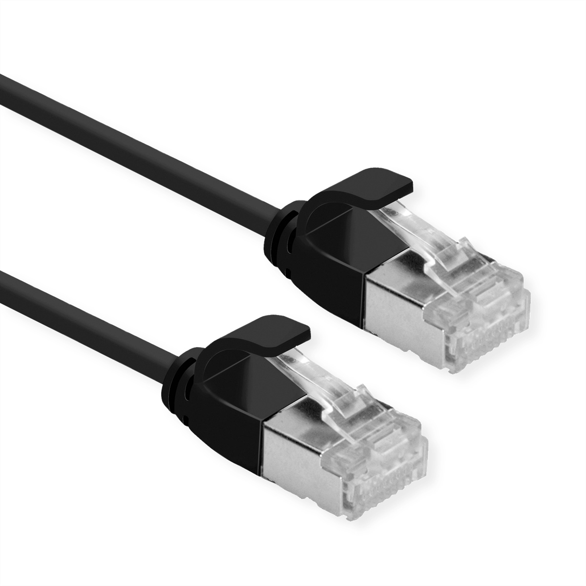 ROLINE 21153356 RJ45 Netzwerkkabel, Patchkabel CAT 6a U/FTP 3.00 m Schwarz 1 St.