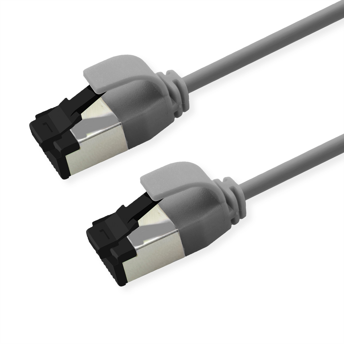 ROLINE S/FTP-(PiMF-) Patchkabel Cat.8 (Class I), Slim, LSOH, PoE, grau, 0,3 m