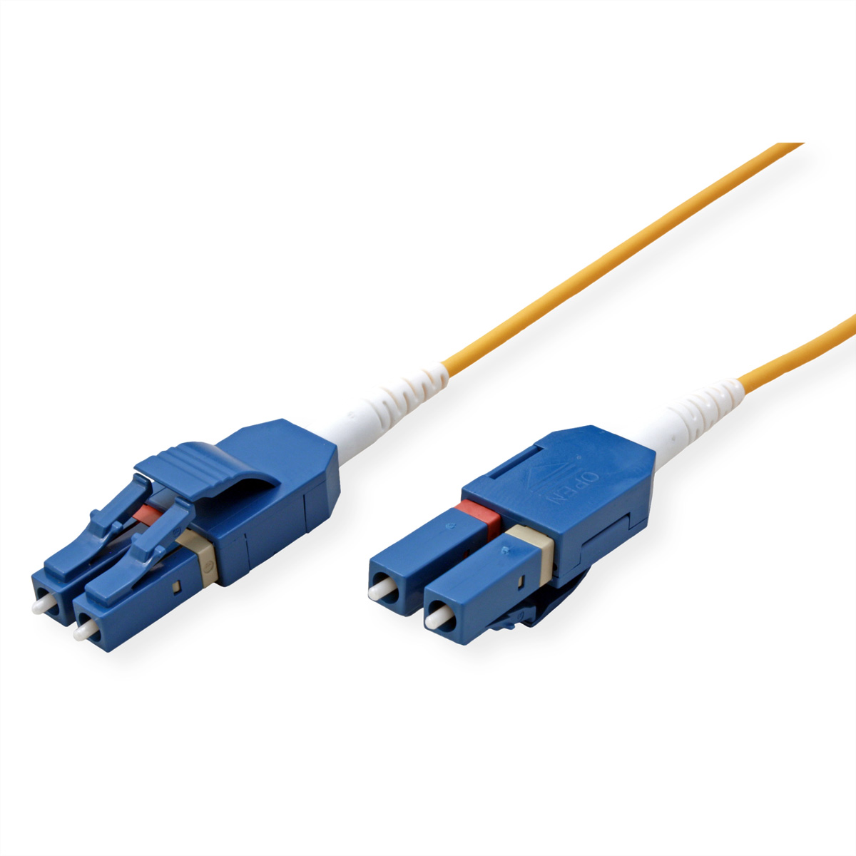 ROLINE LWL-Kabel duplex 9/125µm OS2, LC/LC, UNIBOOT, gelb, 1 m