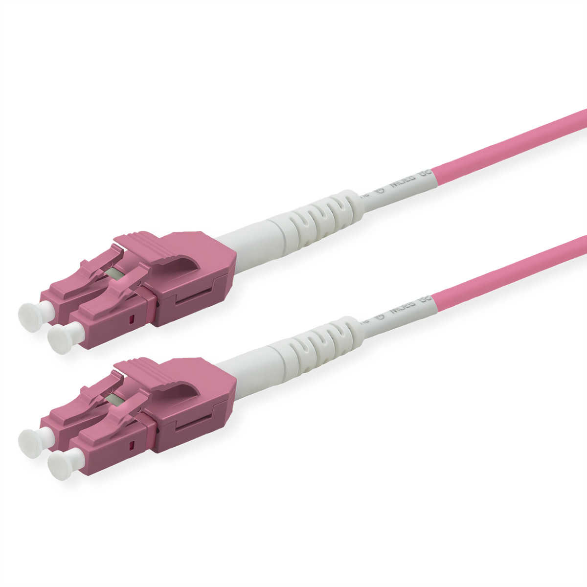 ROLINE LWL-Kabel duplex 50/125µm OM4, LC/LC, UNIBOOT, violett, 0,5 m