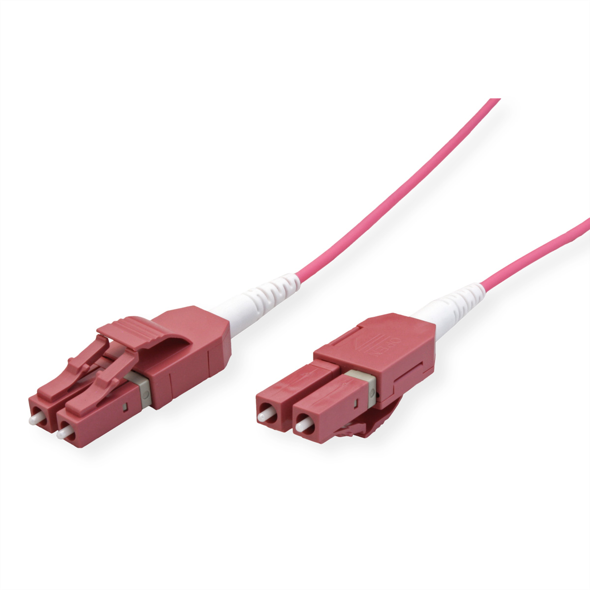 ROLINE LWL-Kabel duplex 50/125µm OM4, LC/LC, UNIBOOT, violett, 15 m