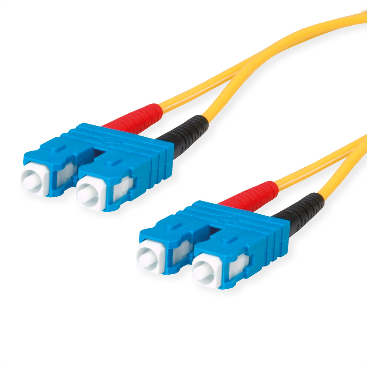 TELEGÄRTNER LWL Rangierkabel 2x E9/125 OS2, 1x SC Duplex - 1x SC Duplex, gelb, 1 m