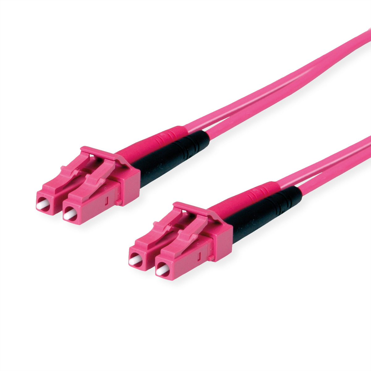 TELEGÄRTNER LWL Rangierkabel 2x G50/125 OM4, 1x LC Duplex - 1x LC Duplex, violett, 1 m TELEGÄRTNER LWL Rangierkabel 2x G50/125 OM4, 1x LC Duplex - 1x LC Duplex, violett, 1 m