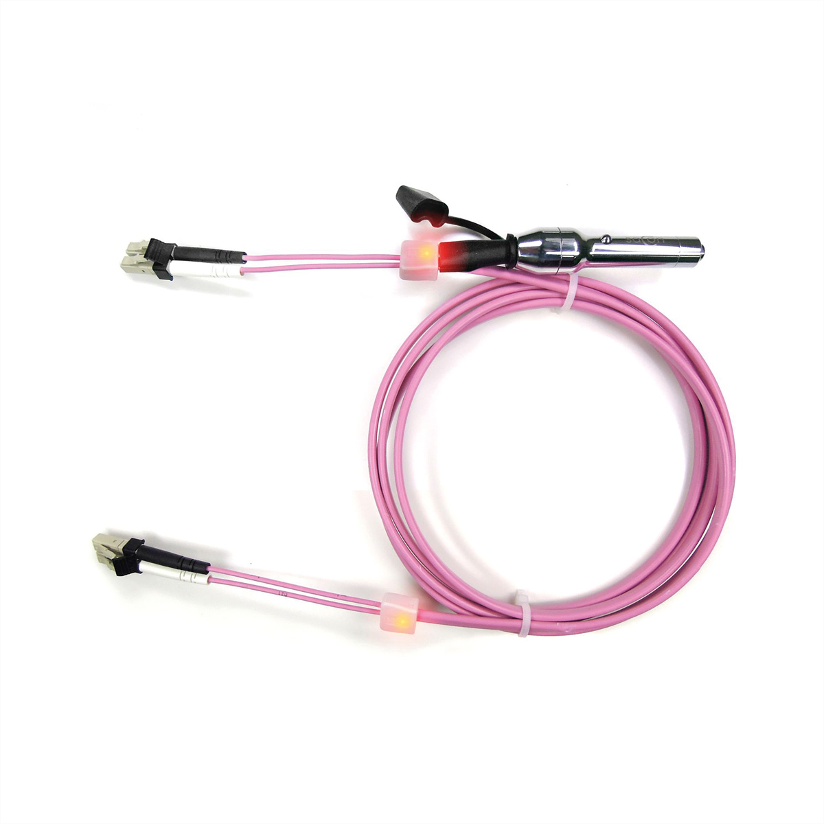 EasyLan LWL-LED-Patchkabel duplex 50/125µm OM4, LC/SC, violett, 1 m