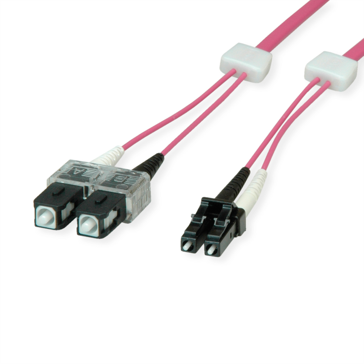 EasyLan LWL-LED-Patchkabel duplex 50/125µm OM4, LC/SC, violett, 1 m EasyLan LWL-LED-Patchkabel duplex 50/125µm OM4, LC/SC, violett, 1 m