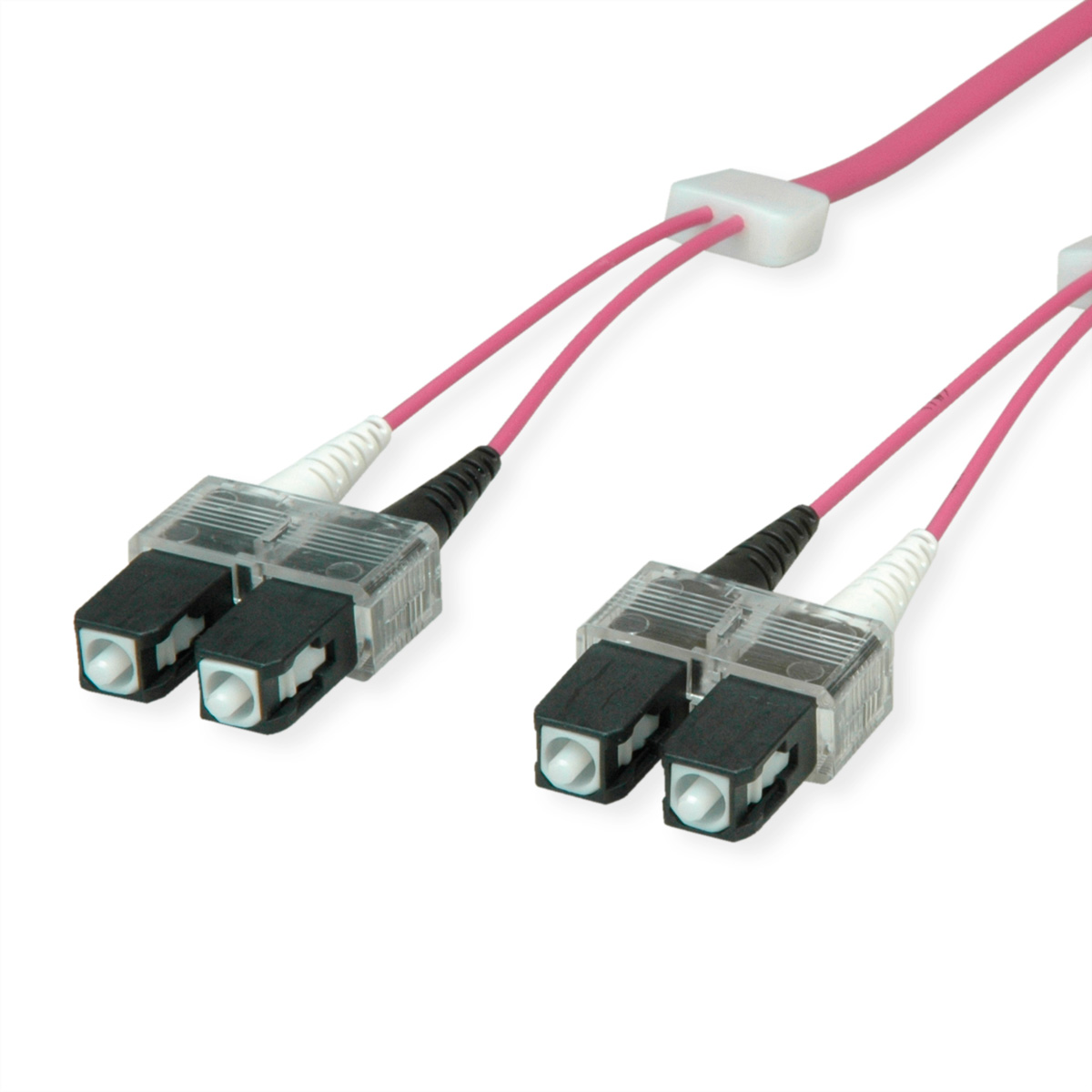 EasyLan LWL-LED-Patchkabel duplex 50/125µm OM4, SC/SC, violett, 1 m EasyLan LWL-LED-Patchkabel duplex 50/125µm OM4, SC/SC, violett, 1 m