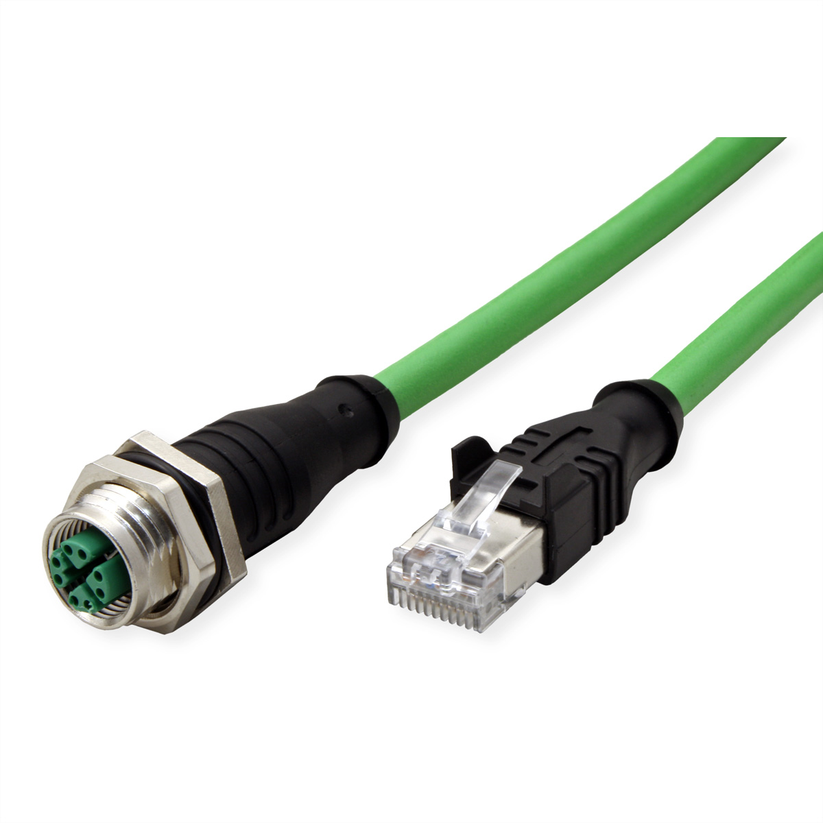 METZ CONNECT Verbindungsleitung M12 BU-RJ45 ST, 8-pol X-kodiert, gerade-gerade, 2 m