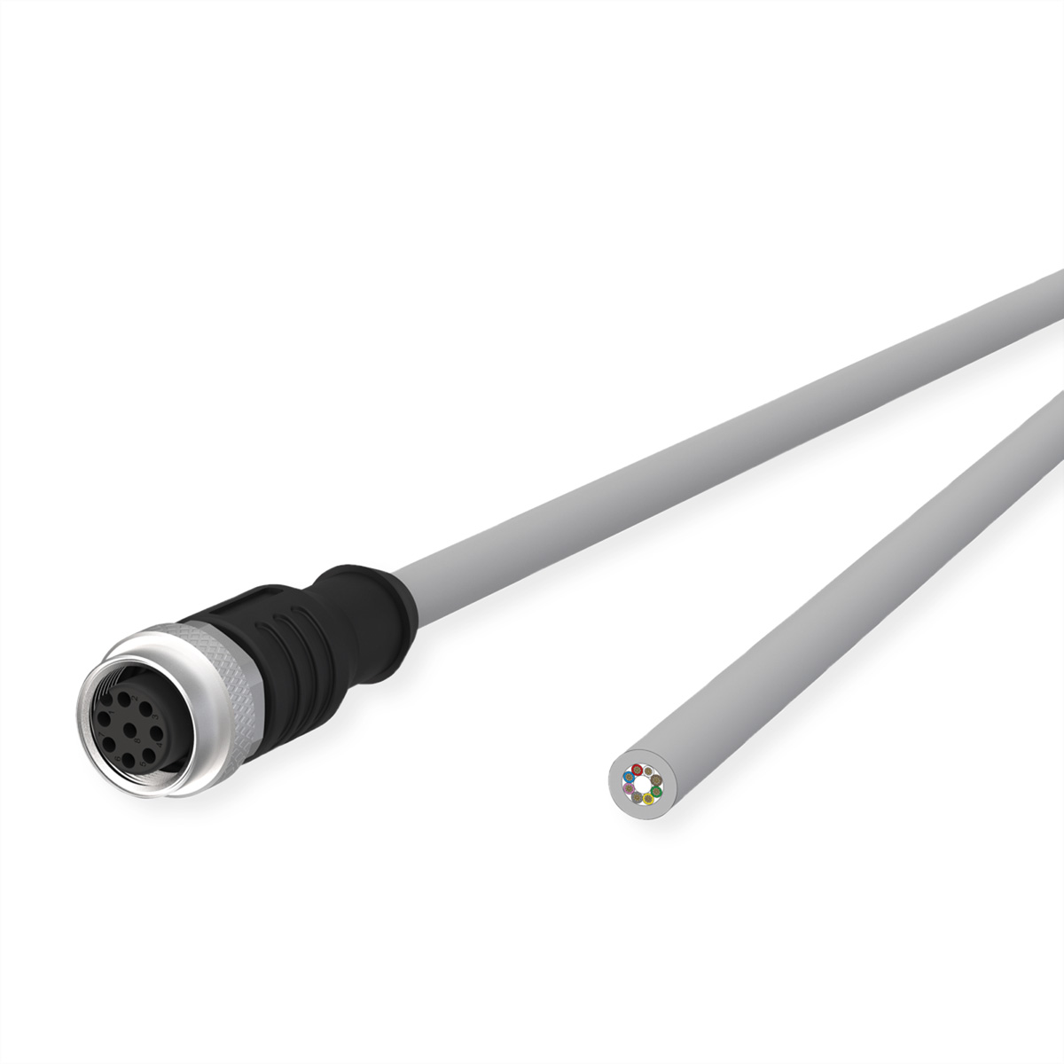 METZ CONNECT M12 Sensor-/Aktorleitung, A-kodiert, M12 Buchse gerade - freies Leitungsende, grau, 1 m METZ CONNECT M12 Sensor-/Aktorleitung, A-kodiert, M12 Buchse gerade - freies Leitungsende, grau, 1 m