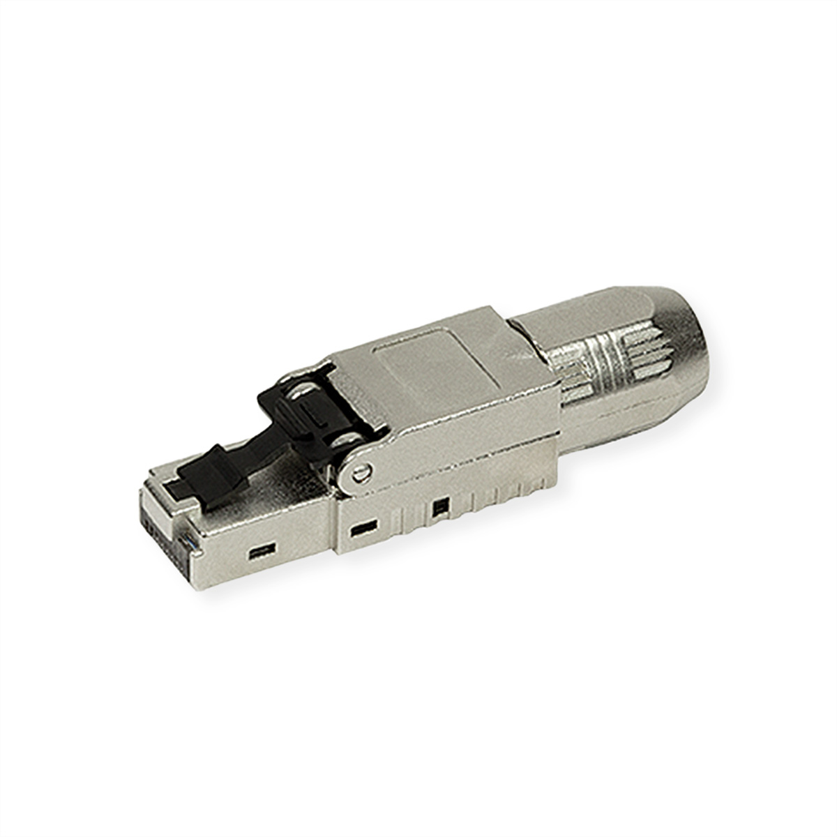 ROLINE feldkonfektionierbarer RJ-45 Stecker Kat.6A (Class EA), STP, silberfarben