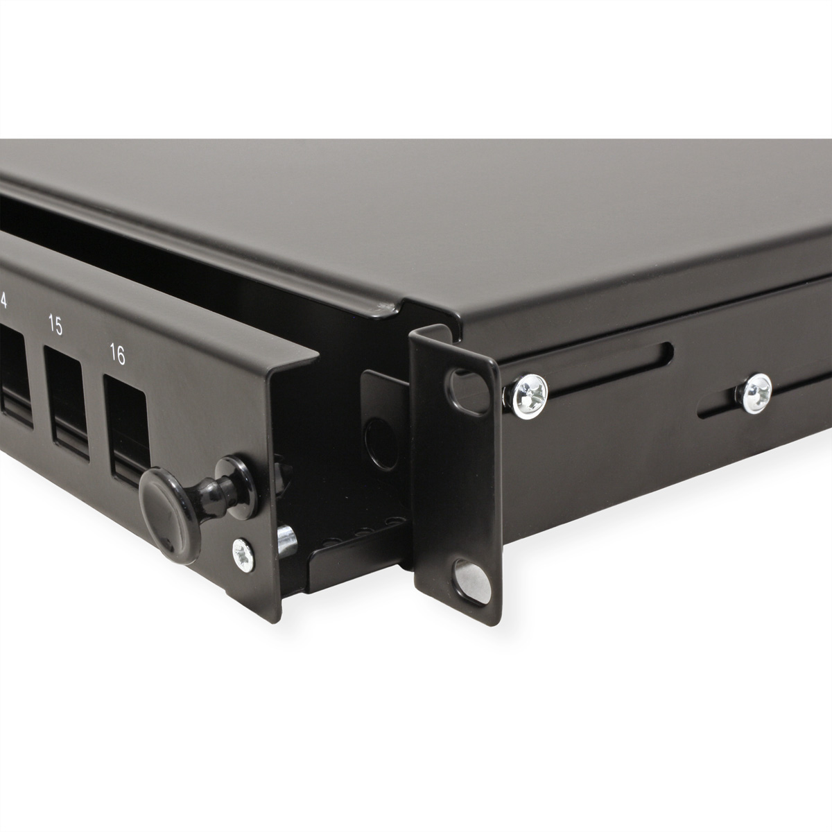 ROLINE 19''-Keystone-Modulträger, 16P., für LWL-Keystones, schwarz
