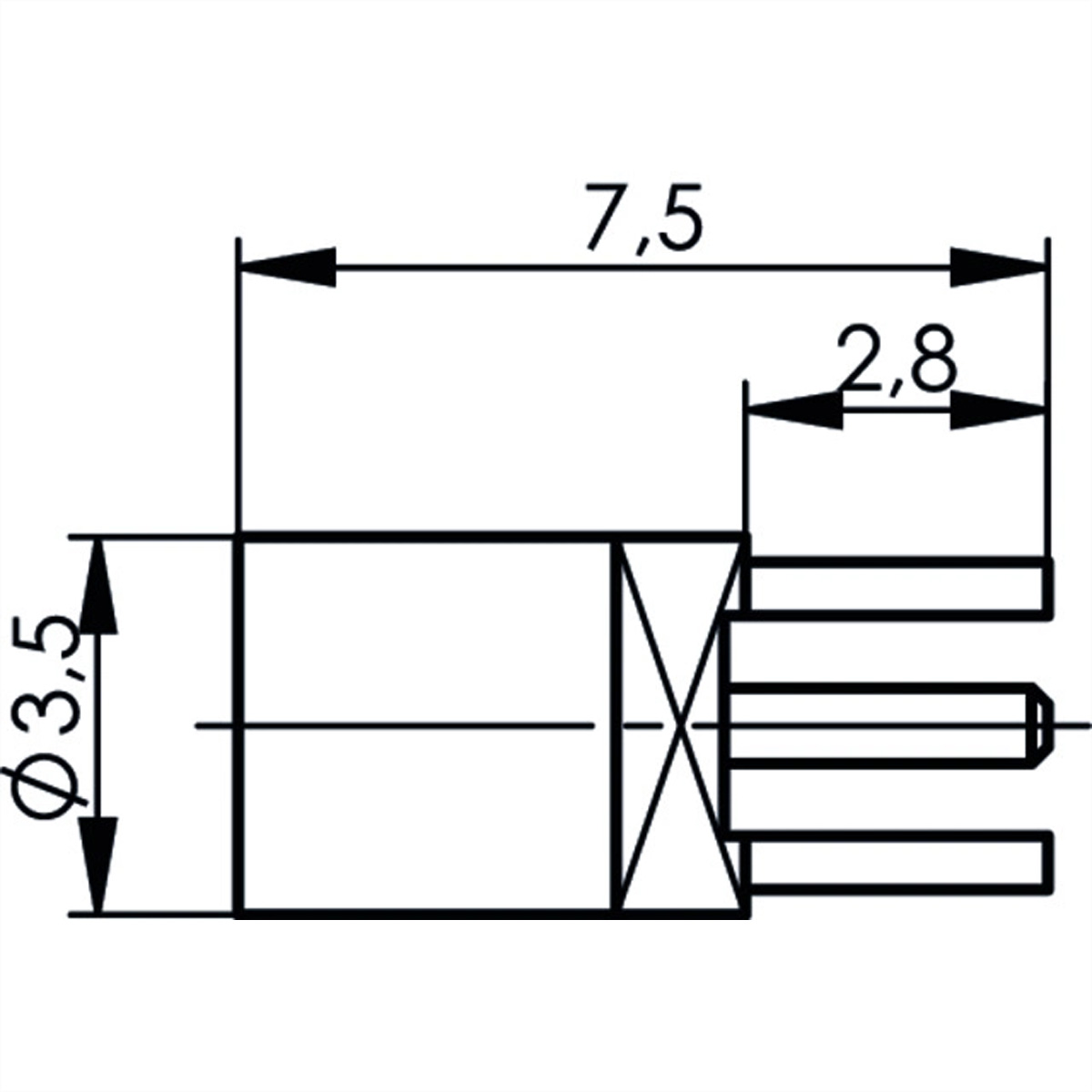 TELEGÄRTNER MMCX Anbaubuchse 50 Ohm für LTP 604