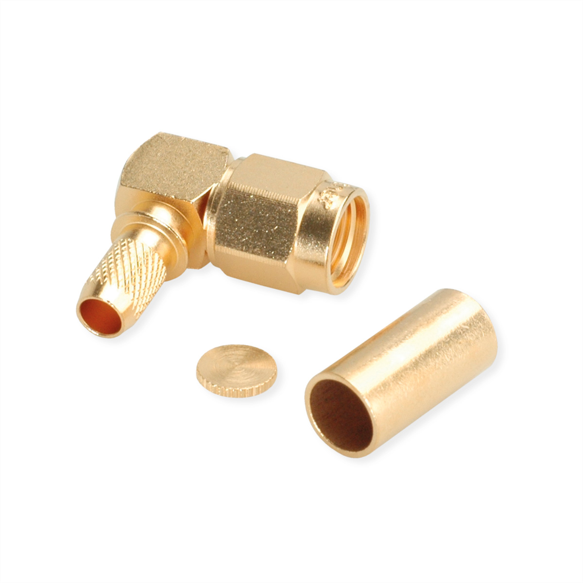 TELEGÄRTNER R-SMA-Winkelstecker, für RG-58C/U löten/crimp