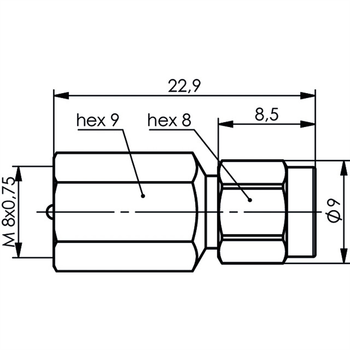 TELEGÄRTNER Adapter FME-Stecker / SMA-Stecker