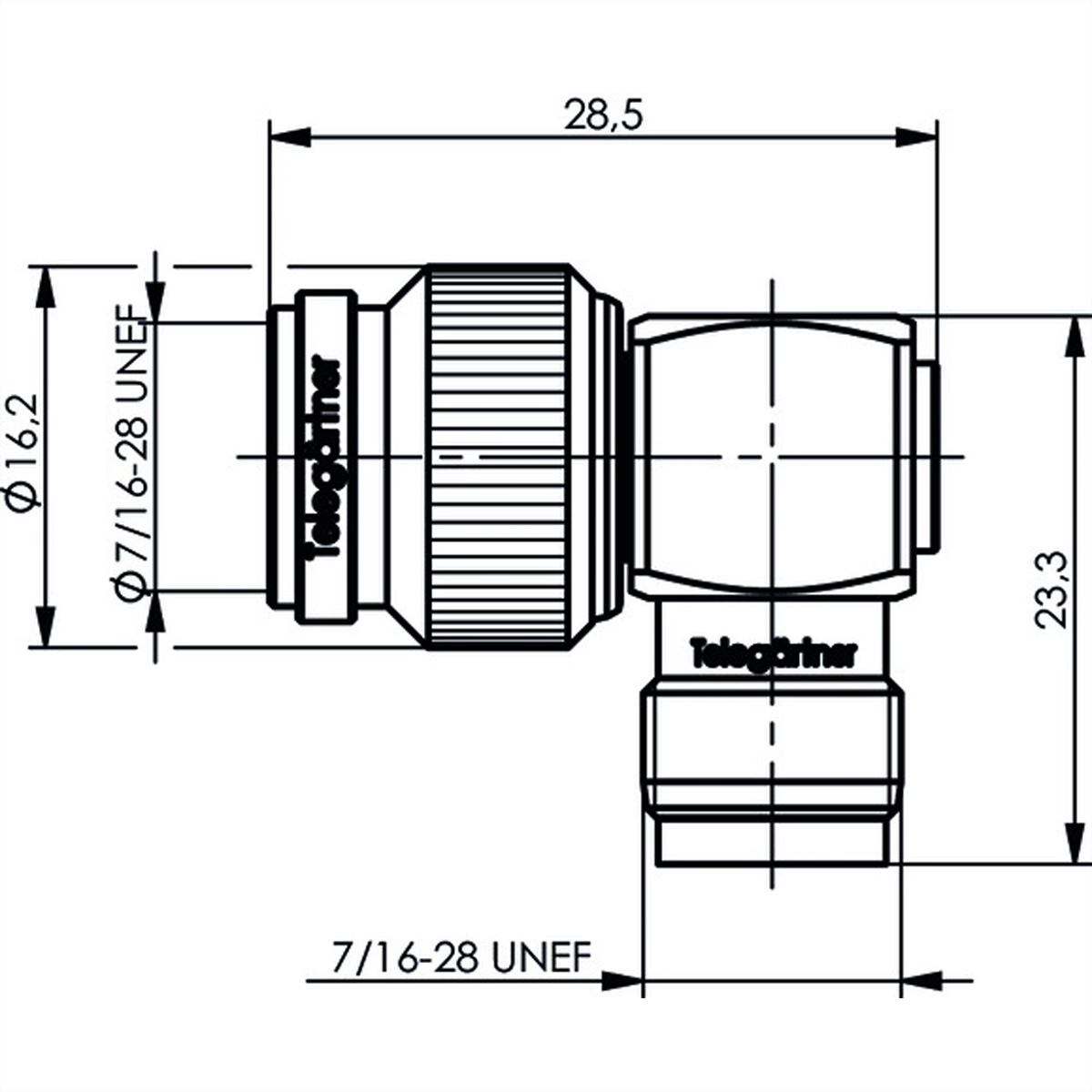 TELEGÄRTNER TNC-Winkelverbinder 50 Ohm Stecker / Buchse