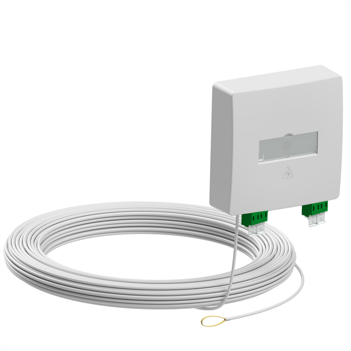 d.center® Gf-TA 42, vorkonfektioniert &amp, terminiert, bestückt mit 2x LCD/APC Kupplung &amp, 2x LC/APC-Duplex-Kabel, 20 m