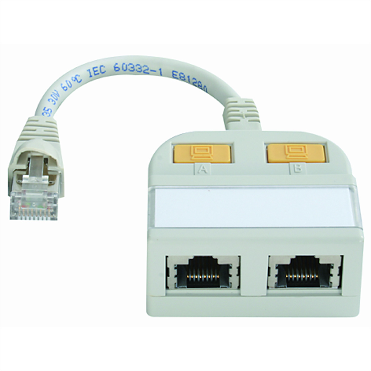 TELEGÄRTNER T-Adapter, Ausgang auf 2x 10Base-T