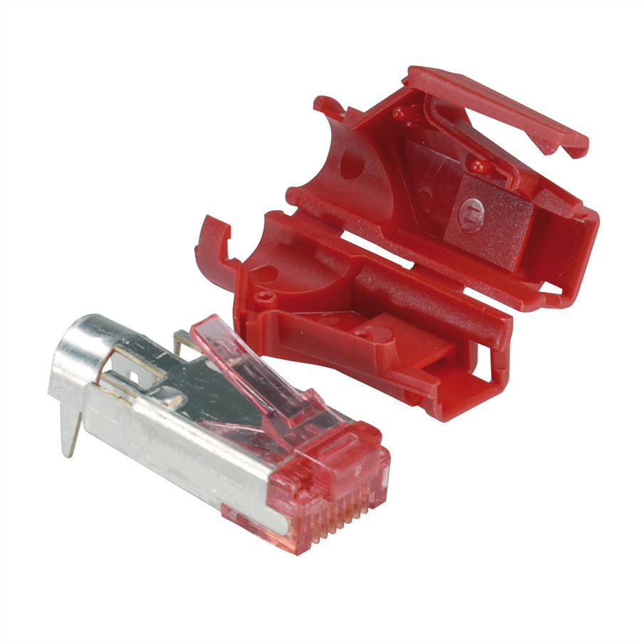 HiRose TM21 Stecker geschirmt, Tülle rot, 50 Stück