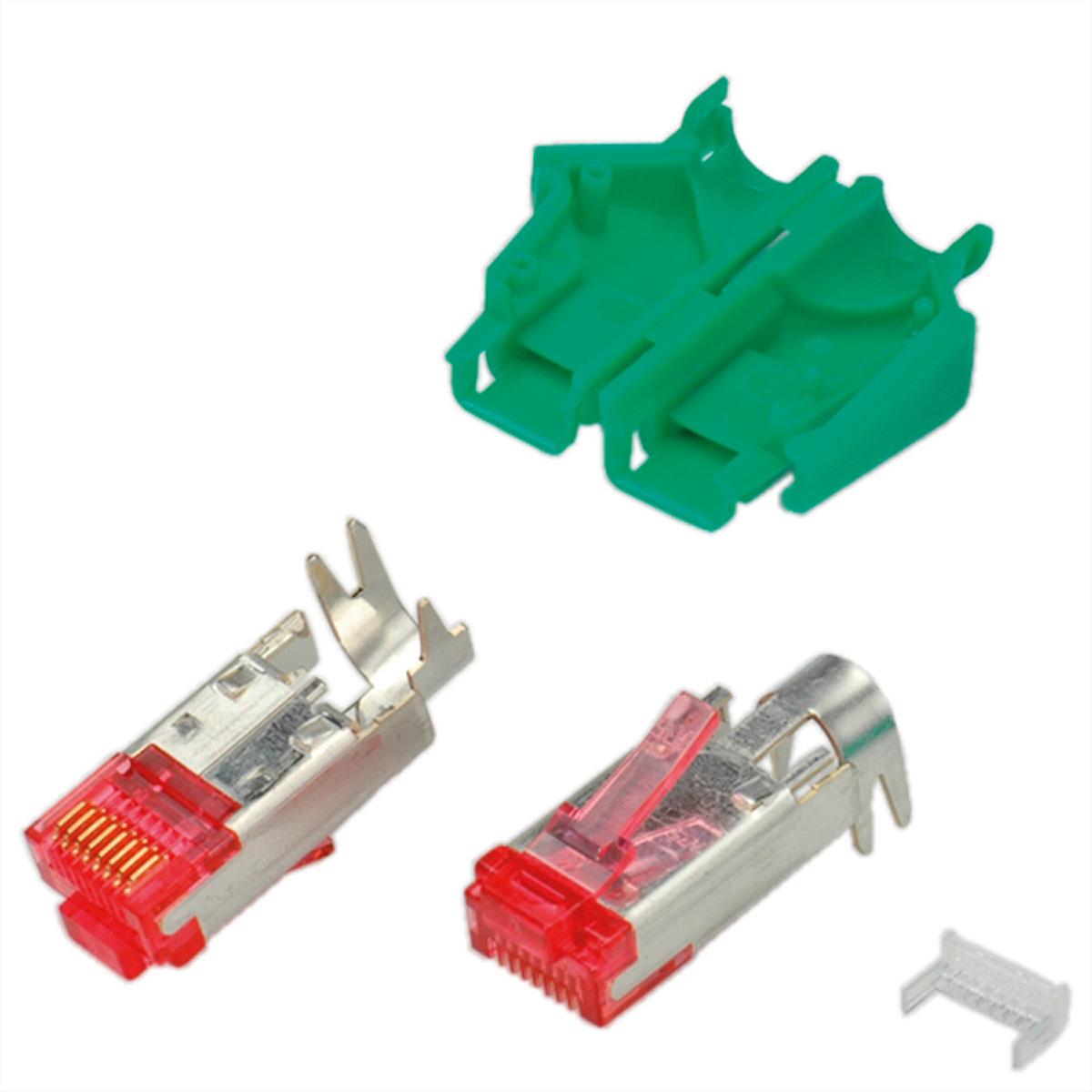 HiRose TM21 Stecker geschirmt, Tülle grün, 50 Stück Keystones & Verbindungsmodule