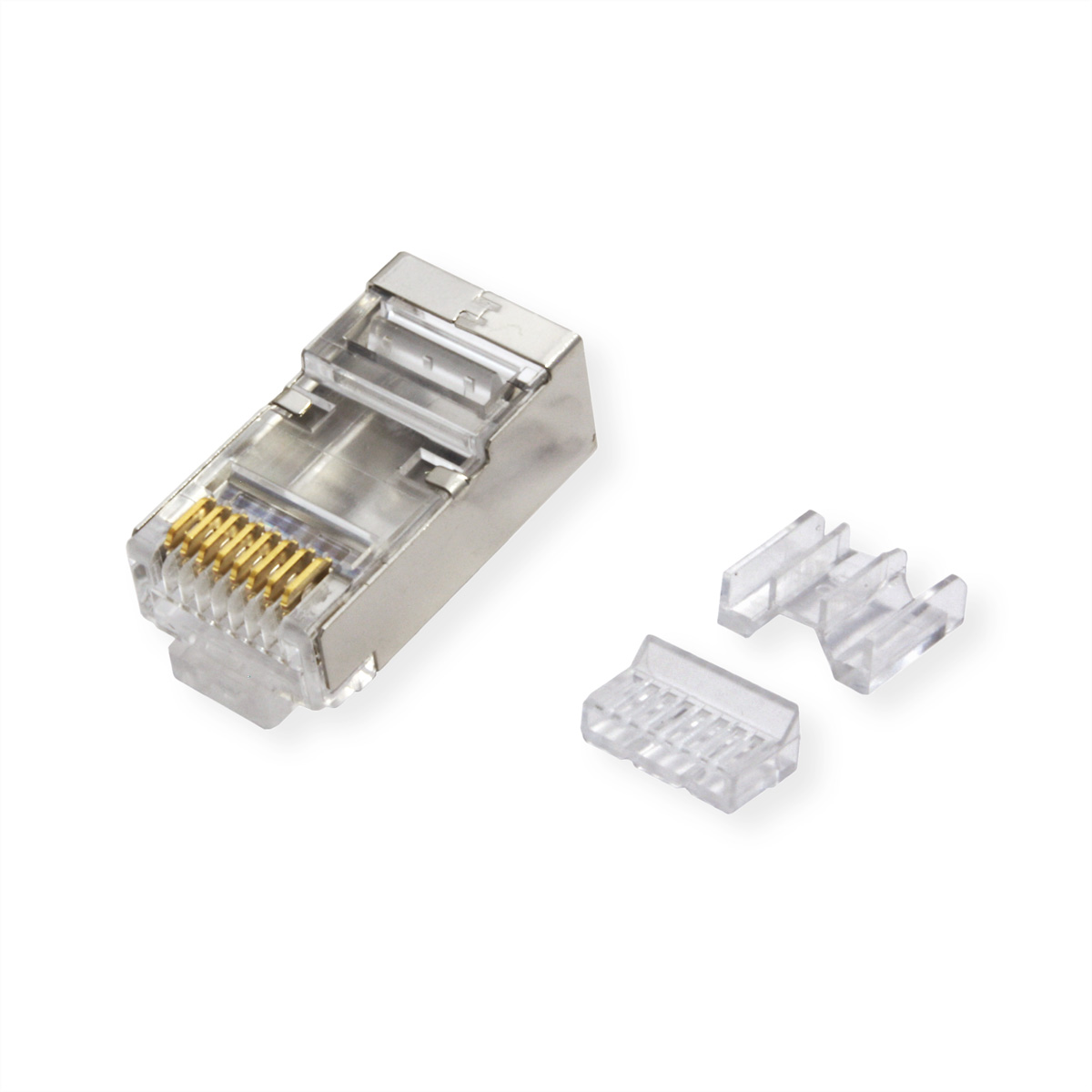 ROLINE Modular Plug geschirmt Kat.6A (Class EA), für Massiv-/Litzendraht, 10 St.