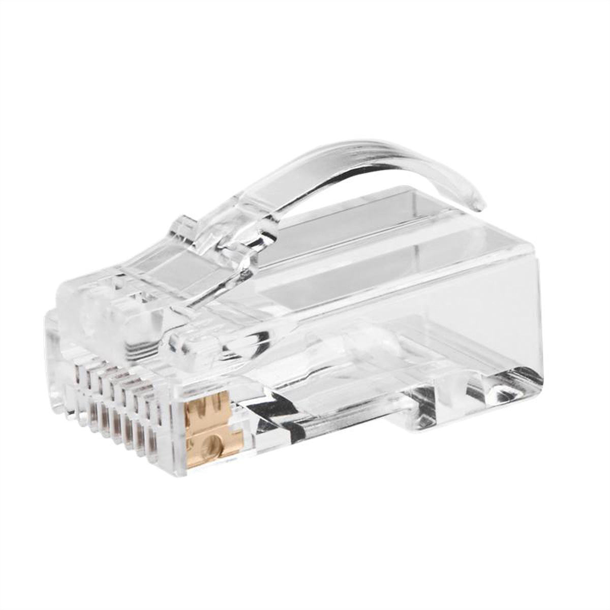 ROLINE RJ45 Stecker, ungeschirmt, Cat.6/6A (Class E/EA), einfacher Durchgang, für Massiv-/Litzendraht, 10 St. Bauteile / Konfektion