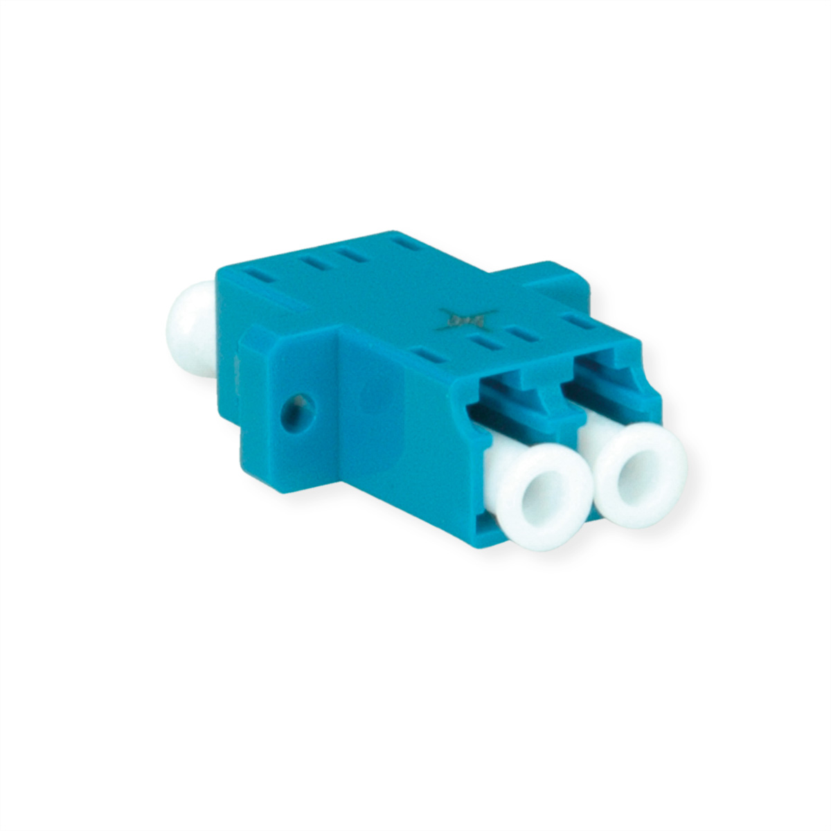 TELEGÄRTNER LC Duplex Kupplung, Single- u. Multimode, Keramikhülse, Kunststoffgehäuse blau