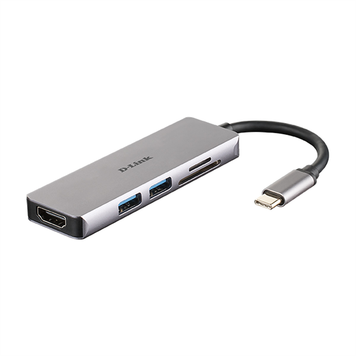 D-Link DUB-M530 USB-C 5-Port USB 3.0 Hub mit HDMI und SD & microSD Card Reader