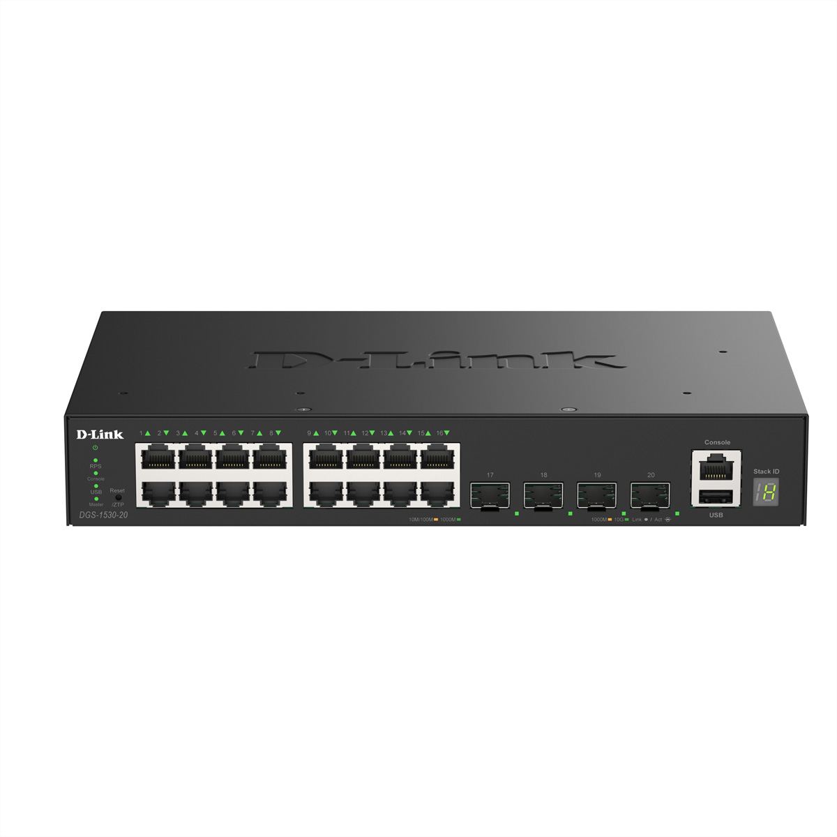 D-Link DGS-1530-20/E 20-Port Switch Smart Managed Gigabit Stack 2x 10G Netzwerk-Switch