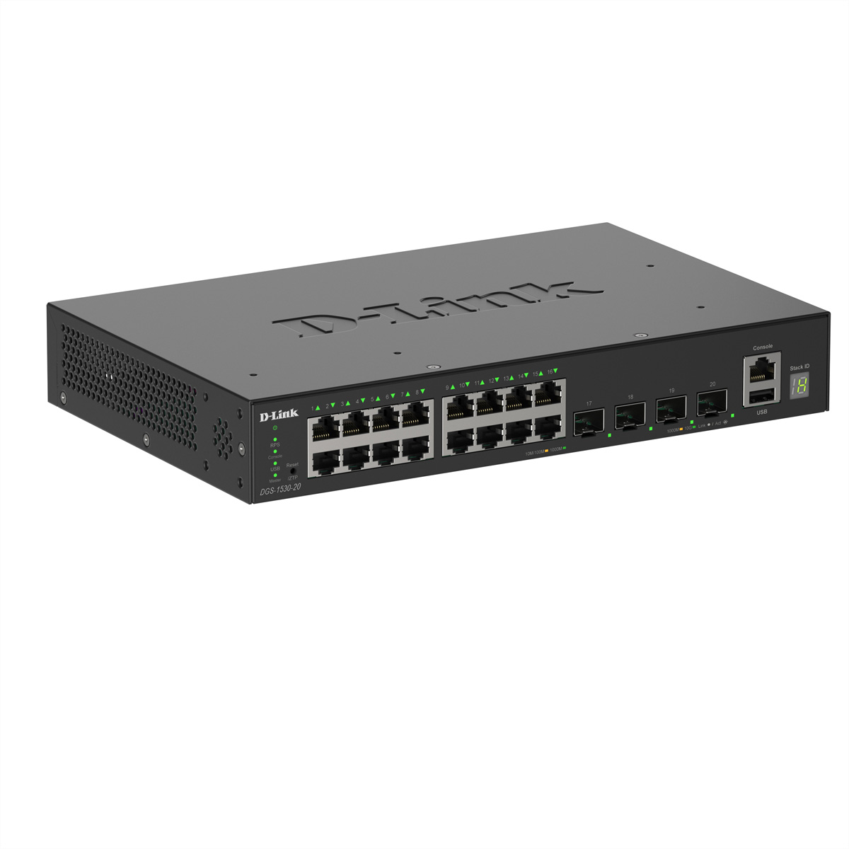 D-Link DGS-1530-20/E 20-Port Switch Smart Managed Gigabit Stack 2x 10G