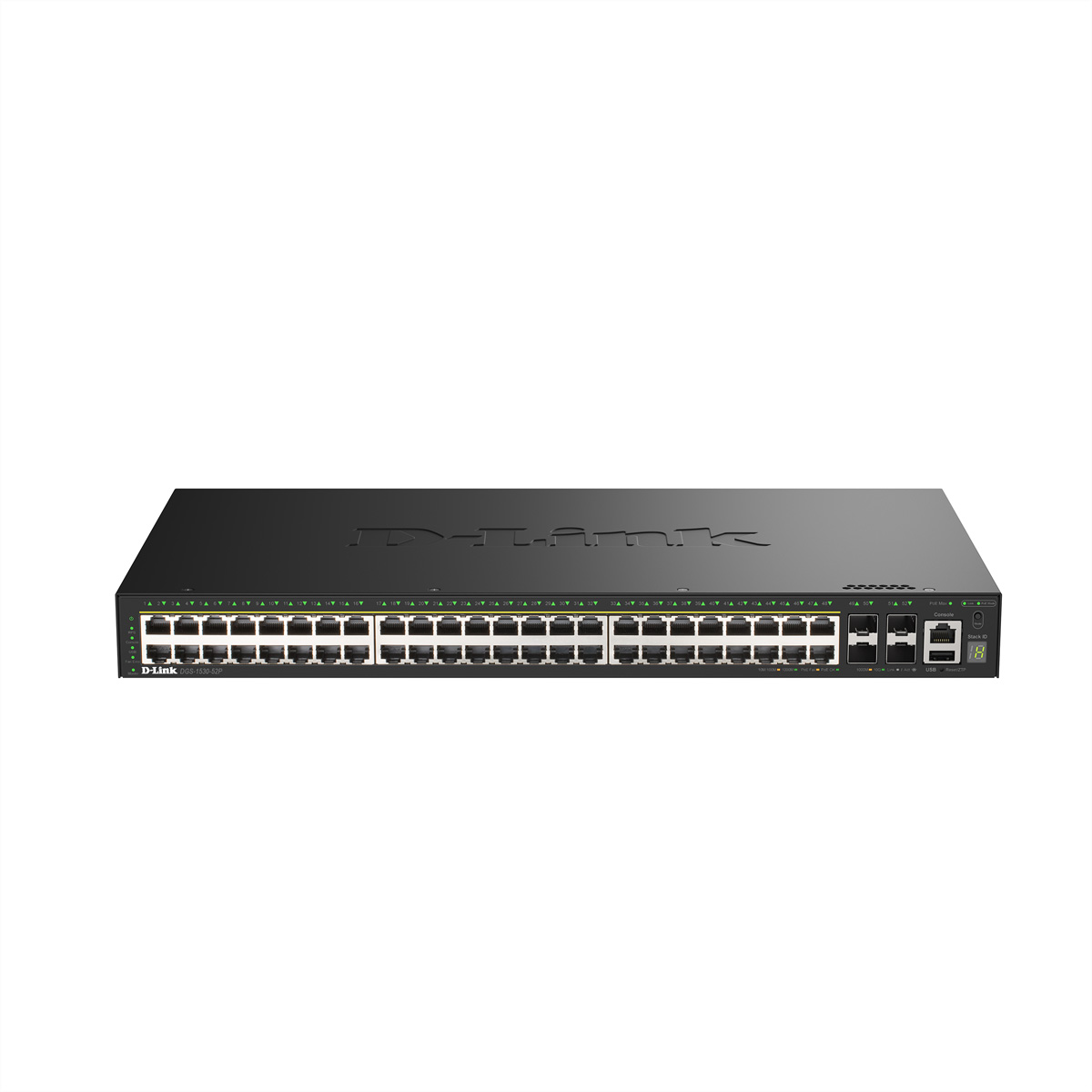 D-Link DGS-1530-52P/E 52-Port Switch Smart Managed PoE+ Gigabit Stack 4x 10G Netzwerk-Switch