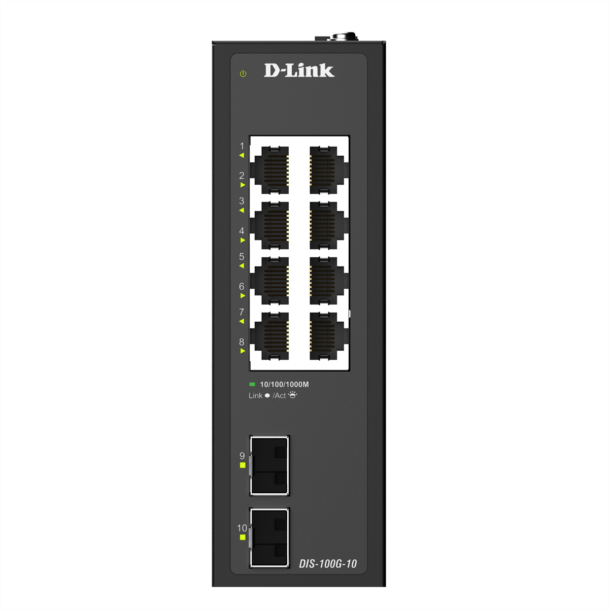 D-Link DIS-100G-10 10-Port Switch Industrial Gigabit 4x Rj45 + 2x SFP