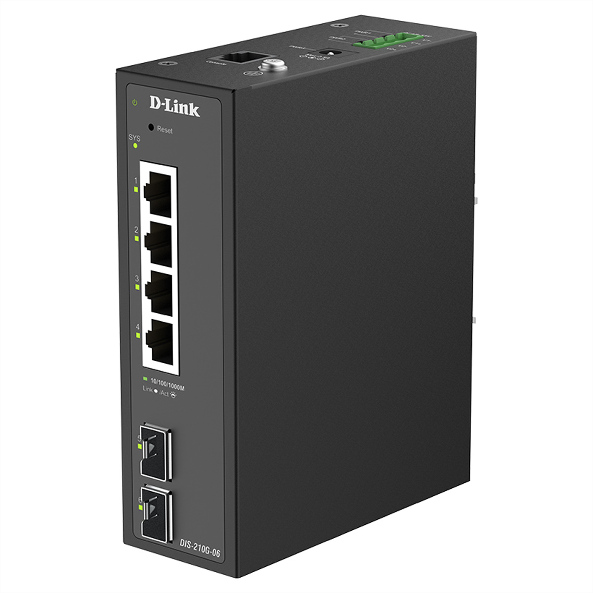 D-Link DIS-210G-06 6-Port Switch, Smart Managed Gigabit Industrial Netzwerk-Switch