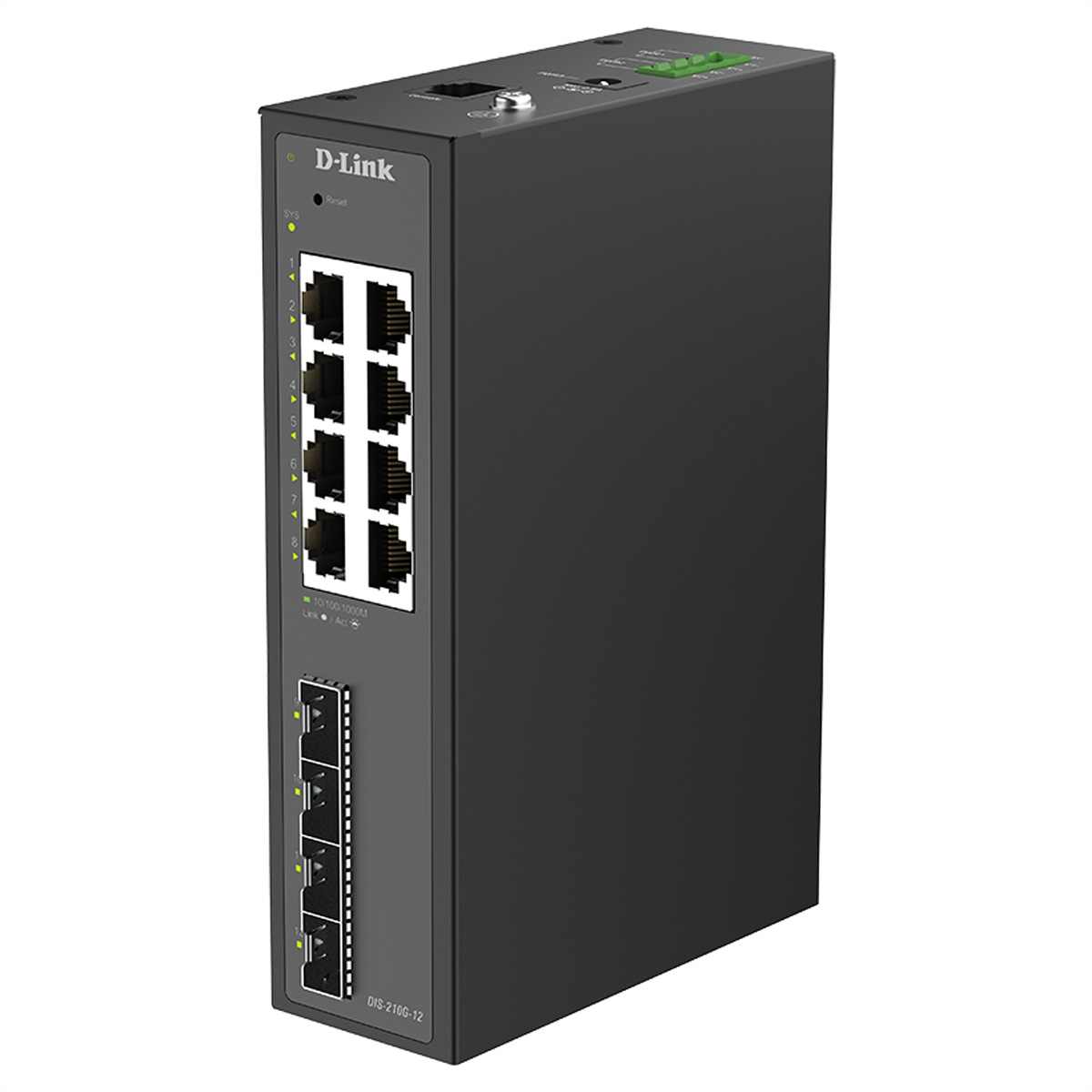 D-Link DIS-210G-12 12-Port Switch, Smart Managed Gigabit Industrial Netzwerk-Switch