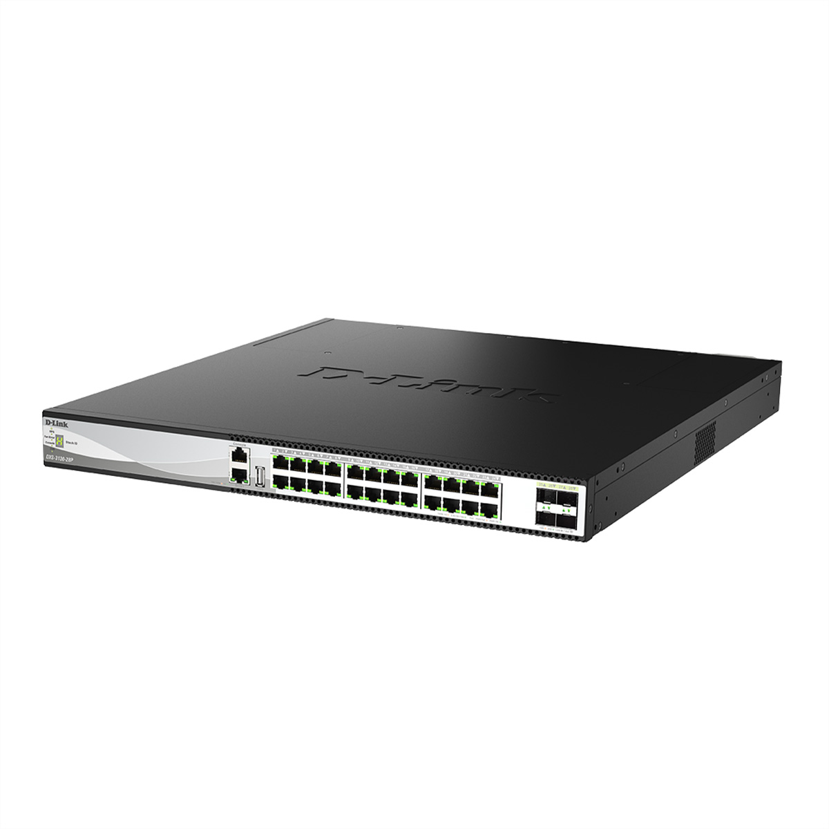 D-Link DXS-3130-28P/E 28-Port 10G Switch, Managed Stackable PoE++ 25G-Uplinks Netzwerk-Switch