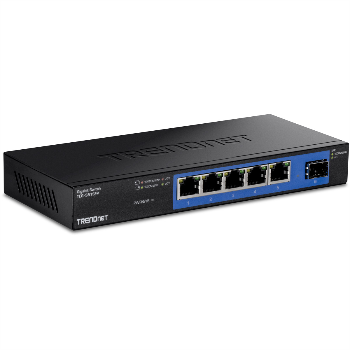 TRENDnet TEG-S51SFP 5-Port Switch Gigabit mit SFP Slot