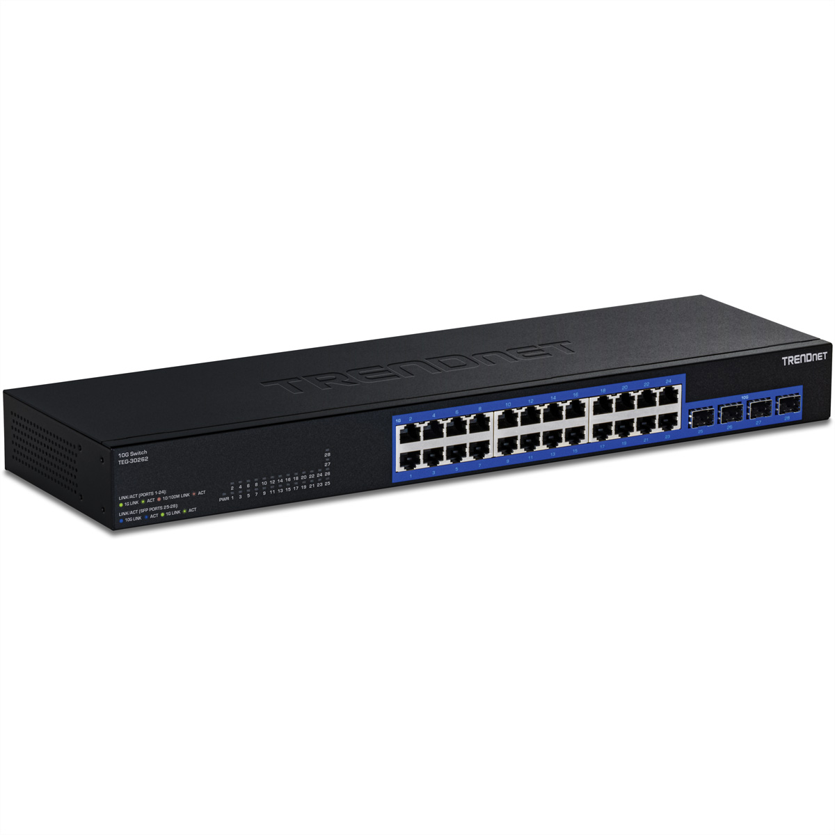 TRENDnet 24-Port Gigabit Switch with 2 x 10G SFP+ Slots
