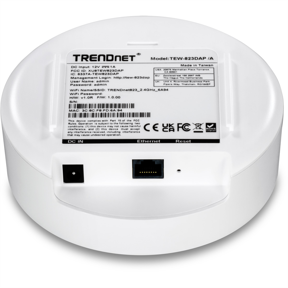 TRENDnet TEW-823DAP Access Point, AC1300 Dual Band PoE  (BILD2)