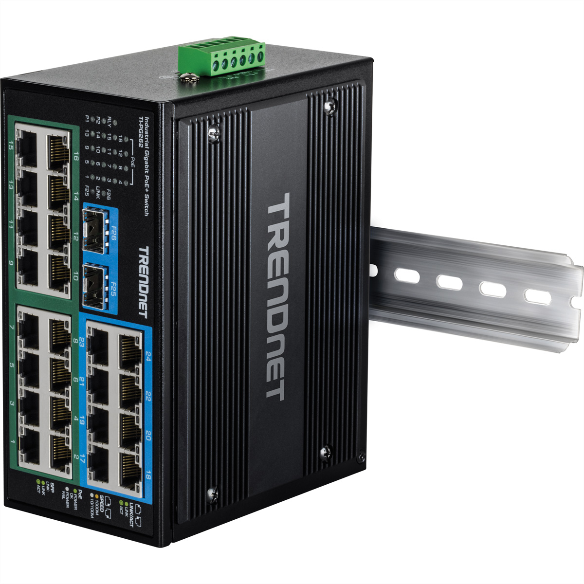TRENDnet TI-PG262 DIN-Rail Switch, 26-Port gehärteter TI-PG262 (BILD2)