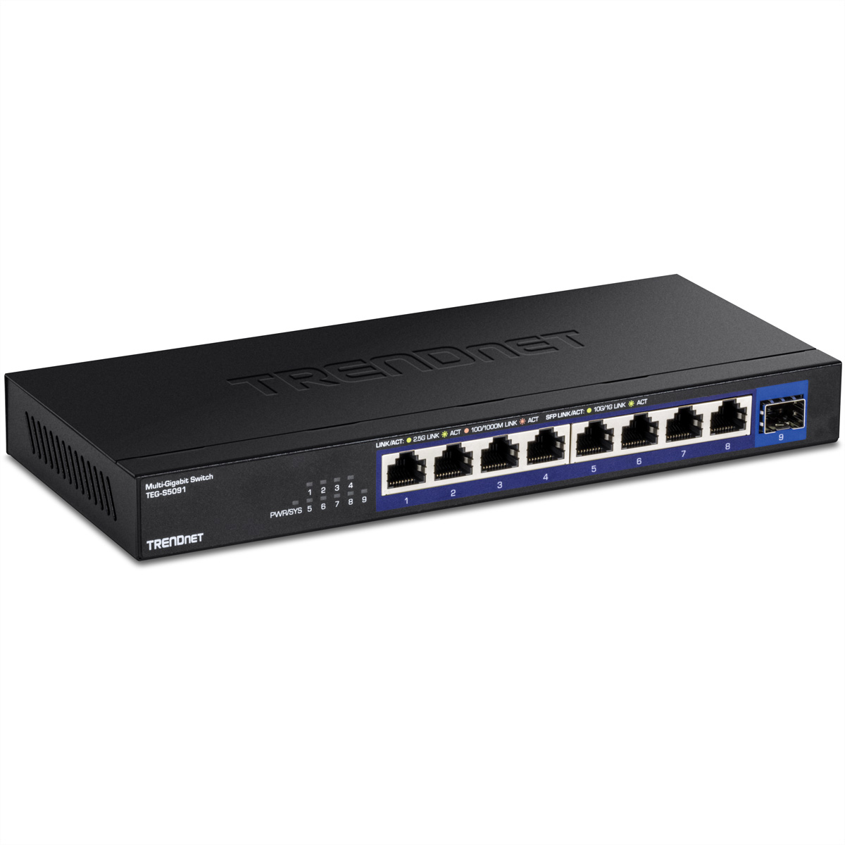 TRENDnet TEG-S5091 9-Port Switch, 2.5G Unmanaged Switch mit 10G SFP+ Port